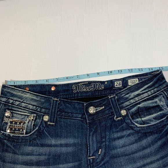 Miss Me Bling Boot Cut Sequin Jeans - Size 28 - Picture 9 of 15